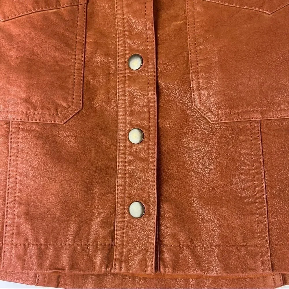 Free People • Come a Little Closer Faux Leather Skirt - Picture 7 of 9